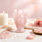 Natural Healing Crystal Angel in an Embrace Figurine