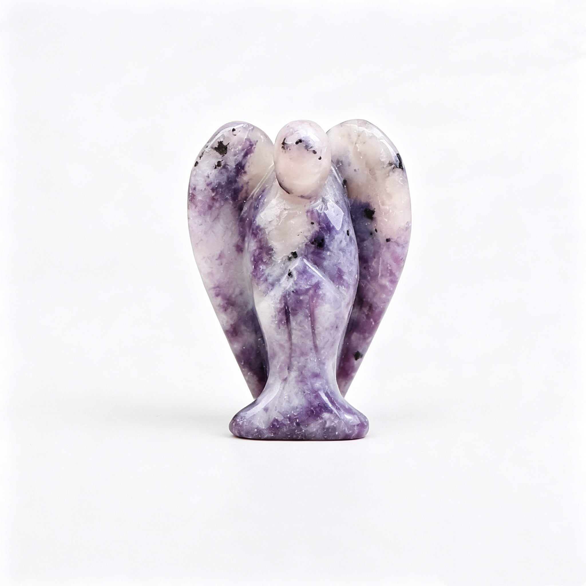 Natural Healing Crystal Angel in an Embrace Figurine