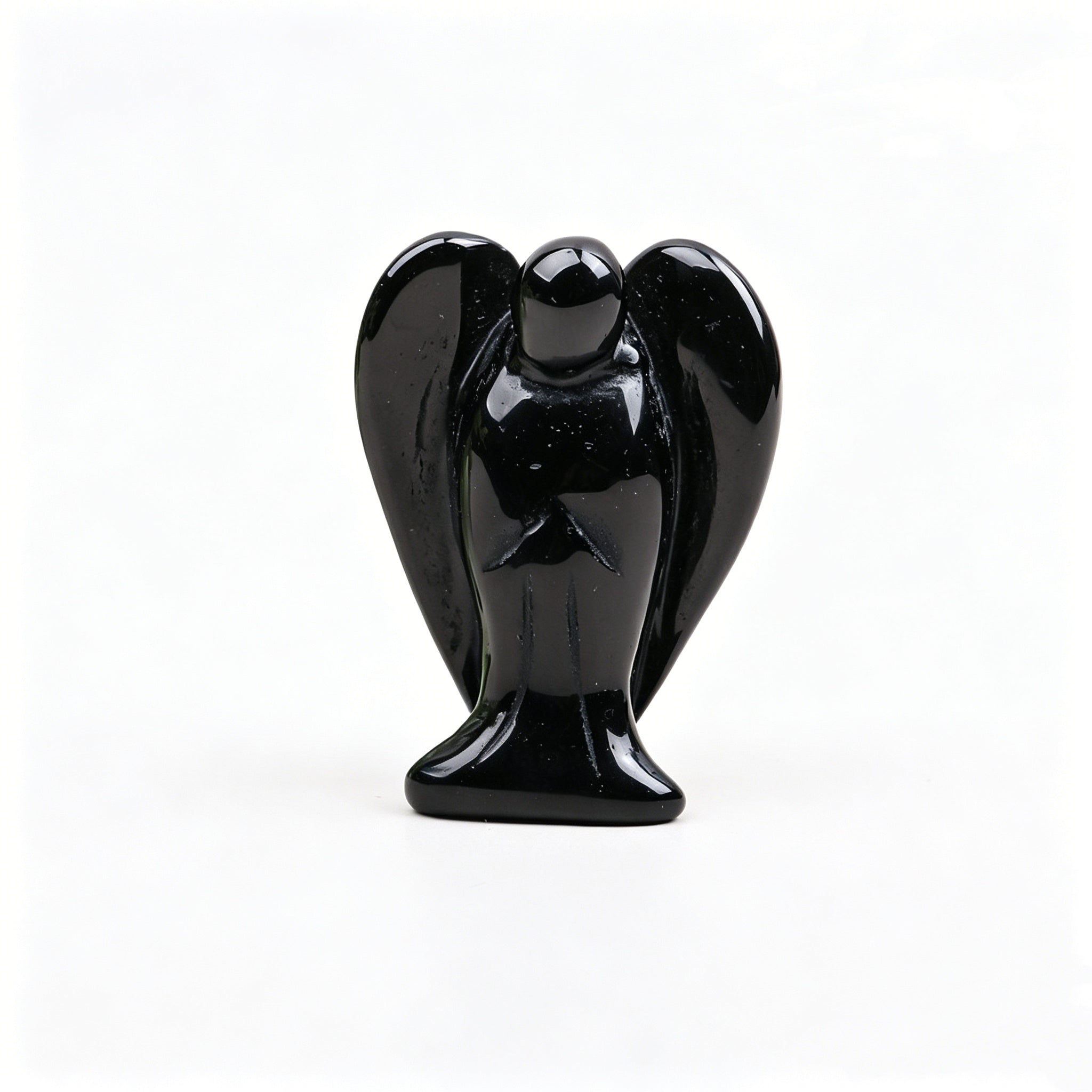 Natural Healing Crystal Angel in an Embrace Figurine