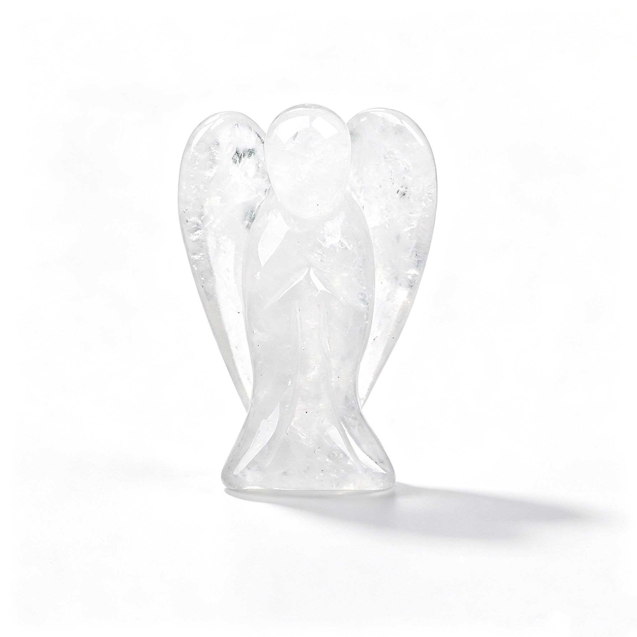Natural Healing Crystal Angel in an Embrace Figurine