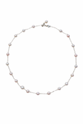 Starry Freshwater Pearl Necklace | White Blush Pearl Sterling Silver Chain by NEPTUNE PEARL
