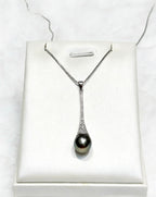 Natural Tahitian Pearl Perfume Bottle Pendant in Sterling Silver by NEPTUNE PEARL