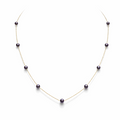 Vintage Luxury Old Money Rare Natural Purple Pearl Gold Necklace by NEPTUNE PEARL