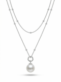 Royal Elegance Banquet Natural Freshwater Pearl Double-Layer Sterling Silver Necklace by NEPTUNE PEARL