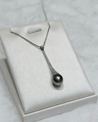 Natural Tahitian Pearl Perfume Bottle Pendant in Sterling Silver by NEPTUNE PEARL