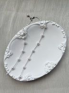 Starry Freshwater Pearl Necklace | White Blush Pearl Sterling Silver Chain by NEPTUNE PEARL