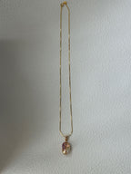 Rose Perfume Neon-Colored Natural Baroque Pearl Pendant by NEPTUNE PEARL