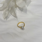 Aurora Premium Freshwater Pearl Minimalist Gold Ring by NEPTUNE PEARL
