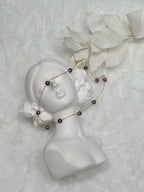 Vintage Luxury Old Money Rare Natural Purple Pearl Gold Necklace by NEPTUNE PEARL
