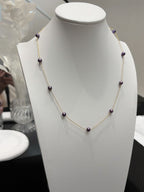 Vintage Luxury Old Money Rare Natural Purple Pearl Gold Necklace by NEPTUNE PEARL