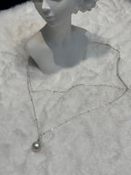 Royal Elegance Banquet Natural Freshwater Pearl Double-Layer Sterling Silver Necklace by NEPTUNE PEARL