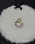 “Swan Lake” Natural Freshwater Baroque Pearl Swan-Shaped Pendant by NEPTUNE PEARL