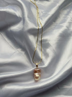 Rose Perfume Neon-Colored Natural Baroque Pearl Pendant by NEPTUNE PEARL