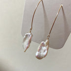 French Petal Baroque Sterling Silver Ear Hooks by NEPTUNE PEARL