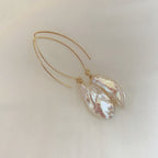 French Petal Baroque Sterling Silver Ear Hooks by NEPTUNE PEARL