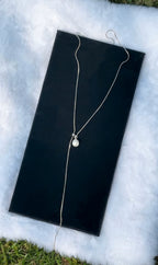 Forest Overture Natural Freshwater Drops Pearl Titanium Steel Casual Slim Neck Sweater Chain by NEPTUNE PEARL