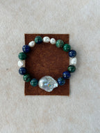 Natural Turquoise and Blue Blood Baroque Designer Handmade Bracelet – Purify the Mind, Natural Healing by NEPTUNE PEARL