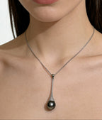 Natural Tahitian Pearl Perfume Bottle Pendant in Sterling Silver by NEPTUNE PEARL