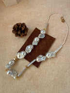 Barnwind Baroque Pearl Necklace with Metallic Accents by NEPTUNE PEARL