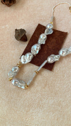 Barnwind Baroque Pearl Necklace with Metallic Accents by NEPTUNE PEARL