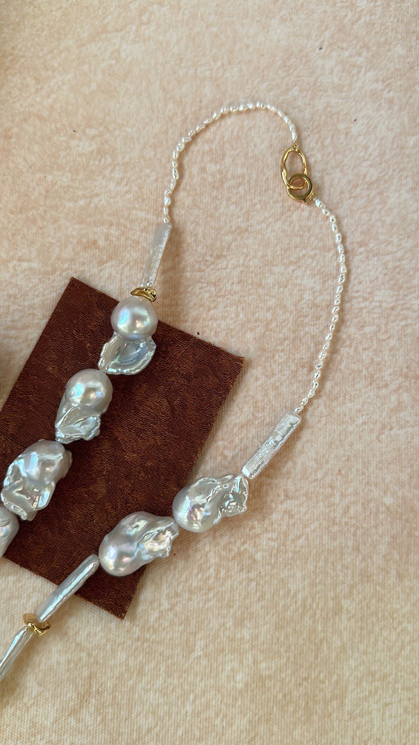 Barnwind Baroque Pearl Necklace with Metallic Accents by NEPTUNE PEARL