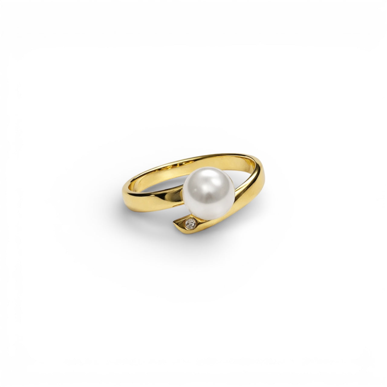 Aurora Premium Freshwater Pearl Minimalist Gold Ring by NEPTUNE PEARL
