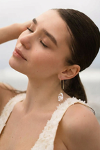 French Petal Baroque Sterling Silver Ear Hooks by NEPTUNE PEARL