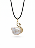 “Swan Lake” Natural Freshwater Baroque Pearl Swan-Shaped Pendant by NEPTUNE PEARL