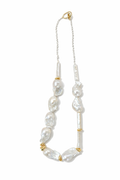 Barnwind Baroque Pearl Necklace with Metallic Accents by NEPTUNE PEARL